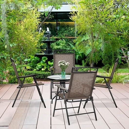 Set of 4 Patio Folding Chairs - Free Shipping