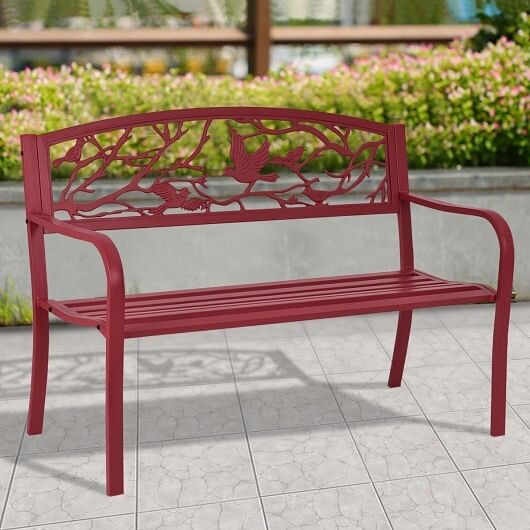 Patio Garden Bench Park Yard Outdoor Furniture - Free Shipping