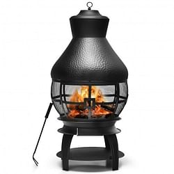 Patio Wood Burning Chimneys Fireplace - Free Shipping
