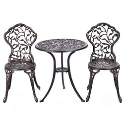 3 Pieces Cast Aluminum Bistro Set - Free Shipping