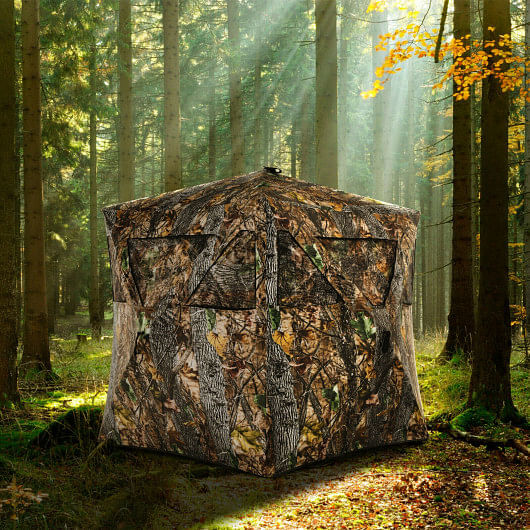 3 Person Portable Pop-Up Ground Hunting Blind with Tie-downs - Free Shipping