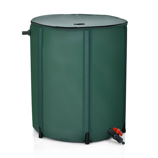53 Gallon Portable Collapsible Rain Barrel Water Collector - Free Shipping