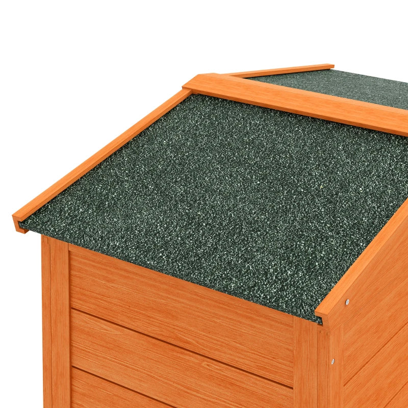 Two-Level Rabbit Hutch Small Animal House Pet Bunny Cage Home w/ Outdoor Run Water & UV Resistant Roof Access Ramp