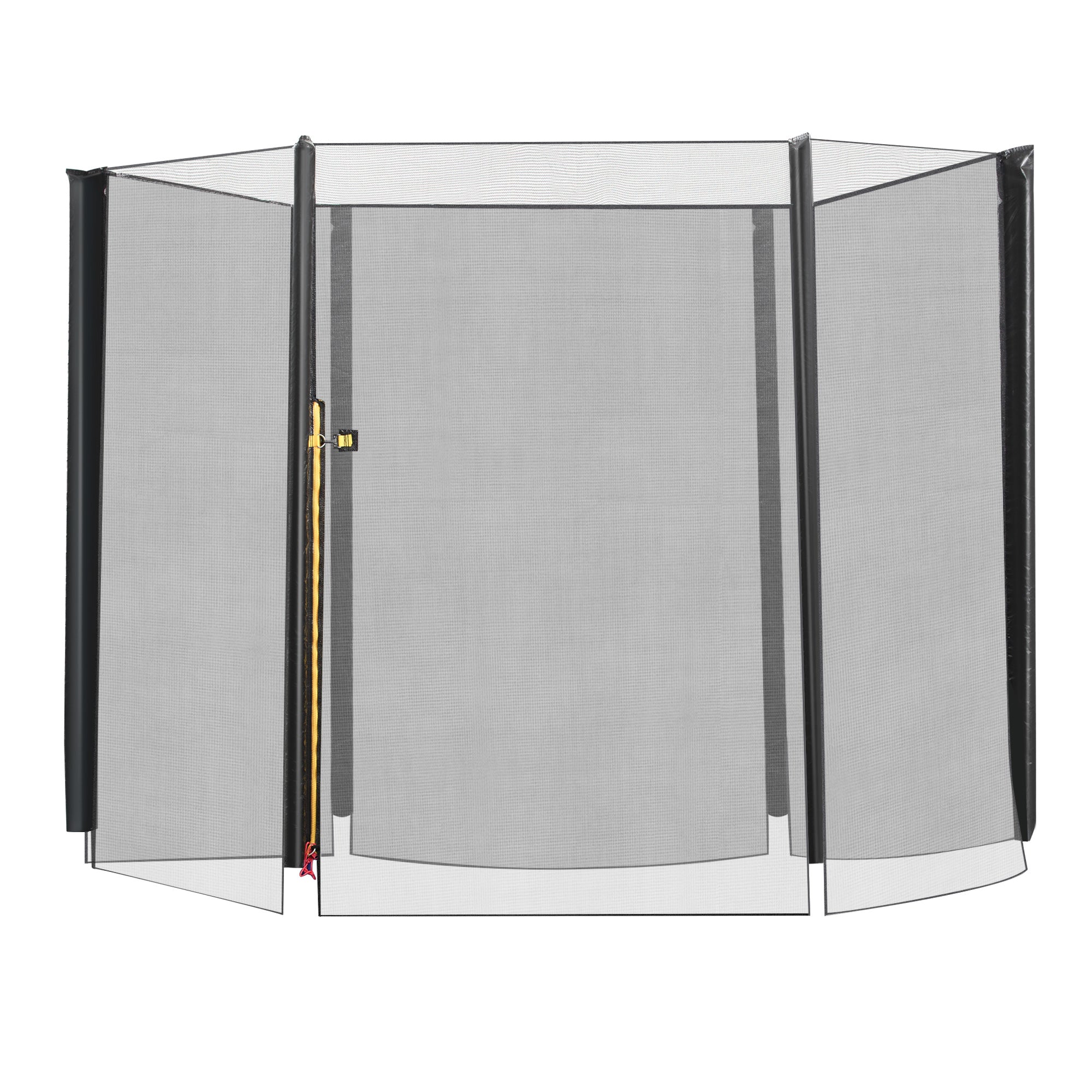 Soozier 8FT Trampoline with Enclosure Net Safety Outdoor Bounce Jump 6 Poles Black