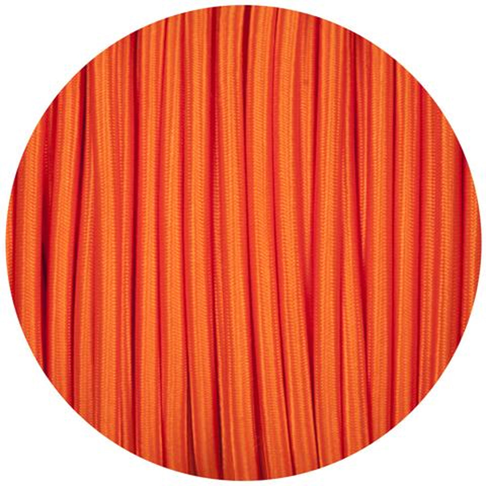 3 Core Round Fabric Power Electrical Cable Orange~2119