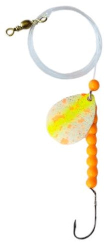 Single Hook Colorado Spinner – Yellow Speckled Blade Lure