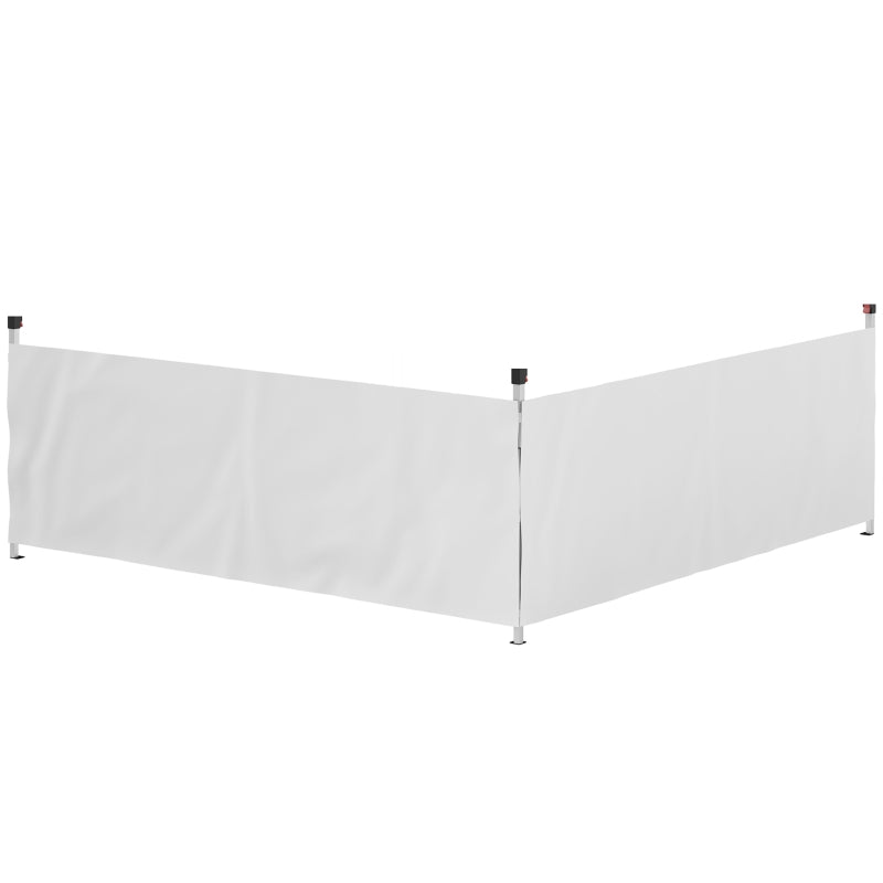 Canopy Sidewalls for 10' x 10' or 10' x 20' Pop up Canopy, 2 PCS Canopy Half Walls Only, White