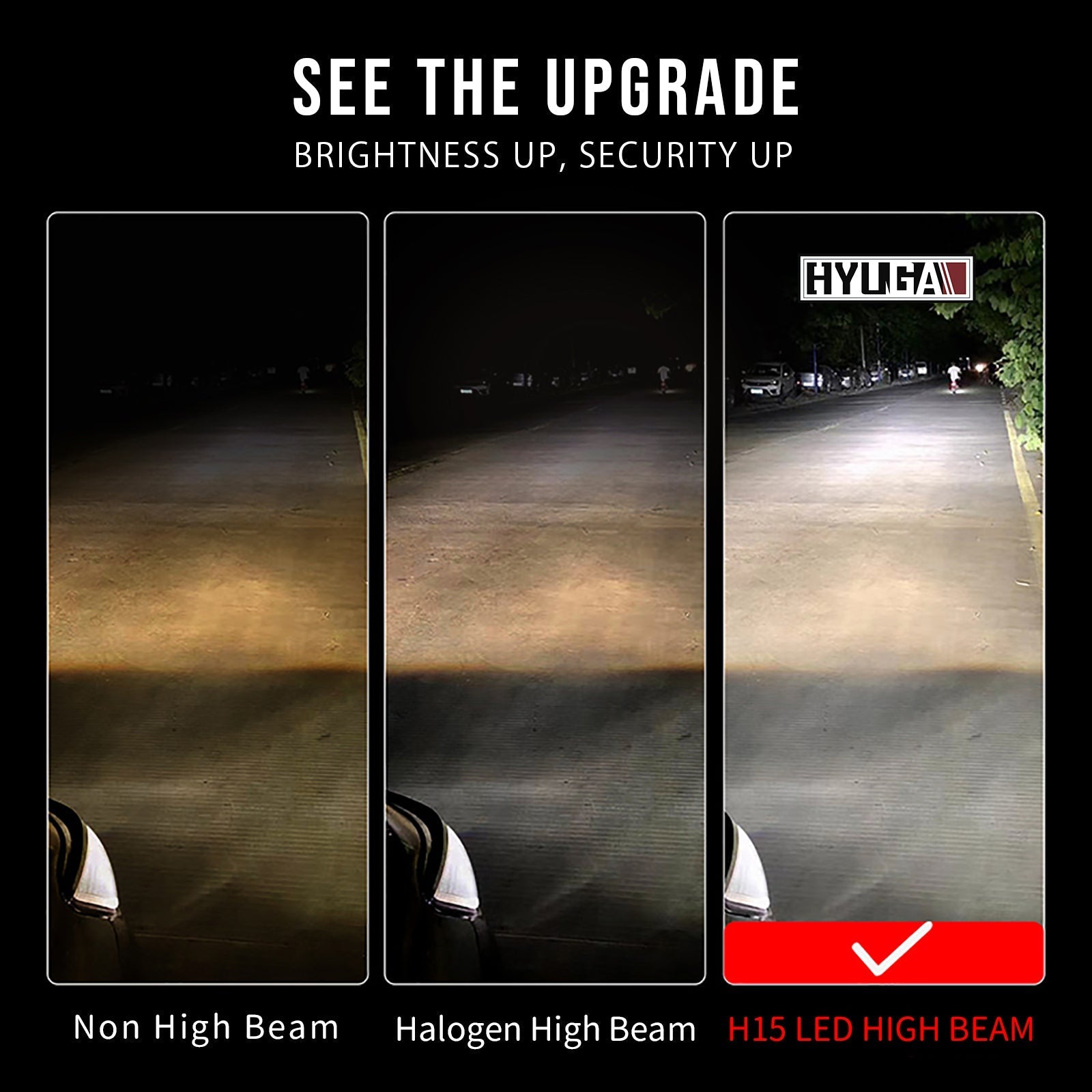 H15 LED High Beam Headlight DRL Plug & Play HYUGA Decoded Ford VW KUGA MAZDA AUDI