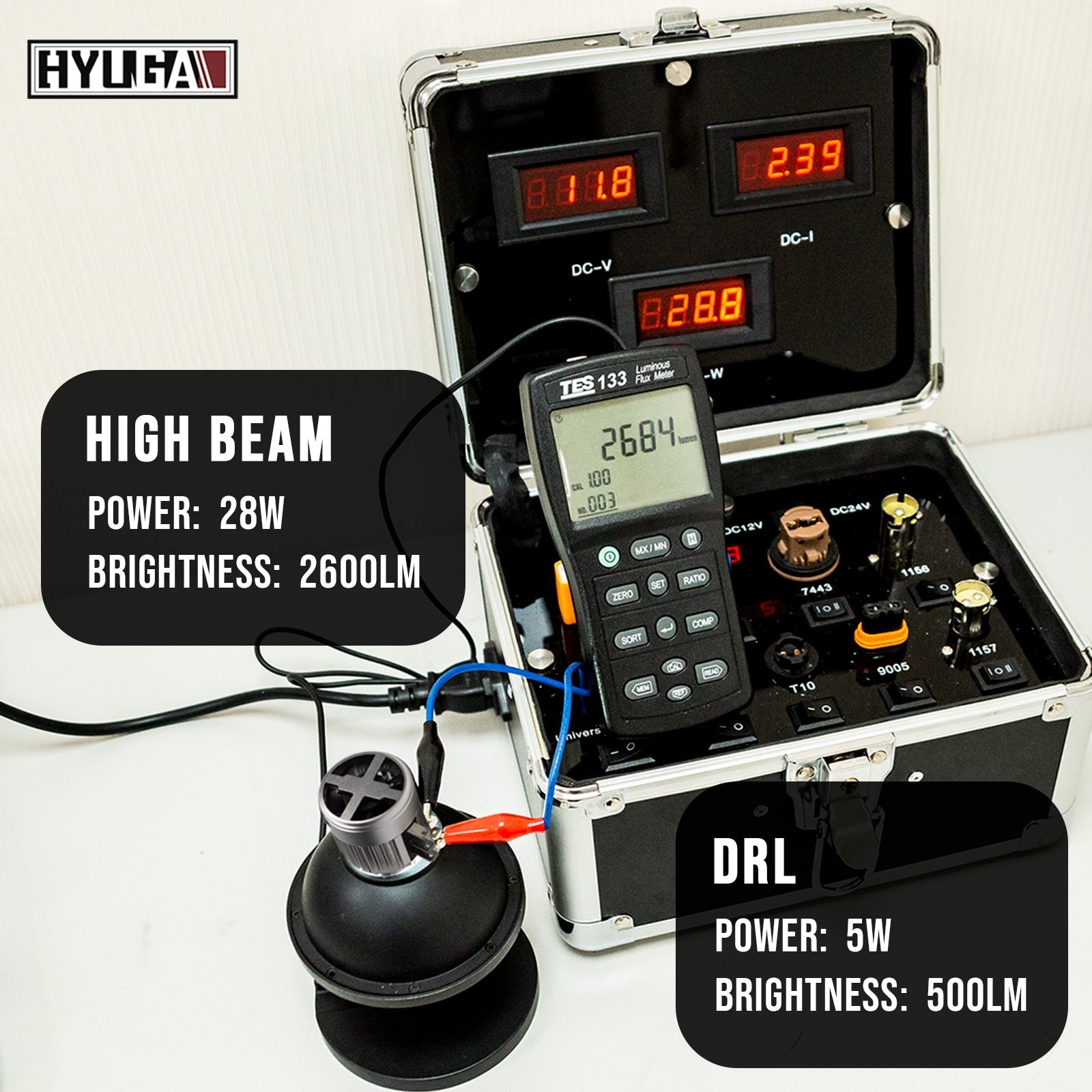 H15 LED High Beam Headlight DRL Plug & Play HYUGA Decoded Ford VW KUGA MAZDA AUDI