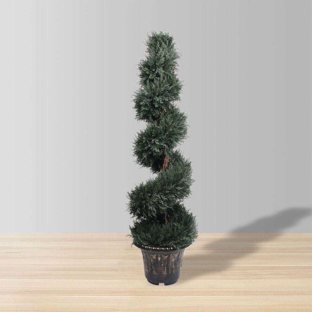 Perth Faux Potted Spiral Boxwood Topiary Plant (Multiple Sizes)
