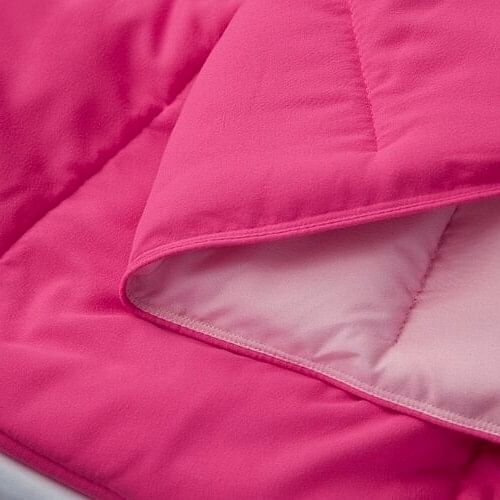 King/Cal King Traditional Microfiber Reversible 3 Piece Comforter Set in Pink - Free Shipping