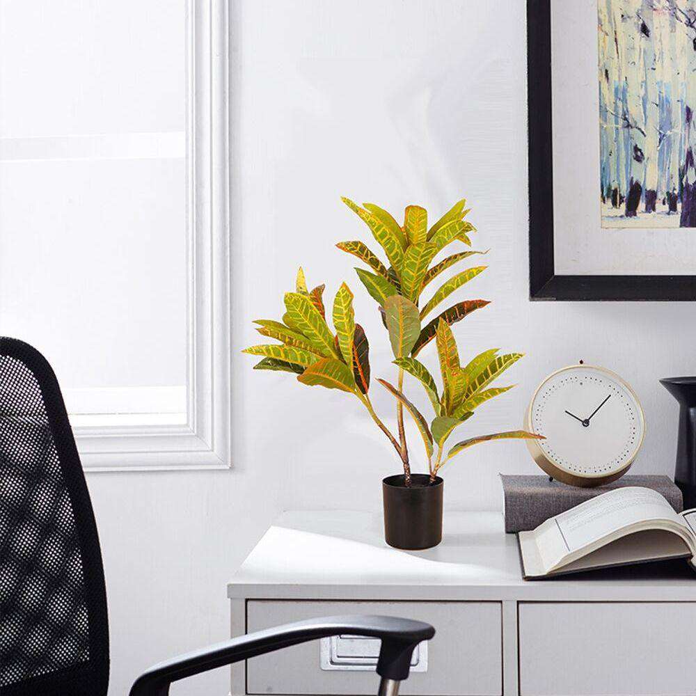 Pinto Artificial Crotons Potted Plant 22"
