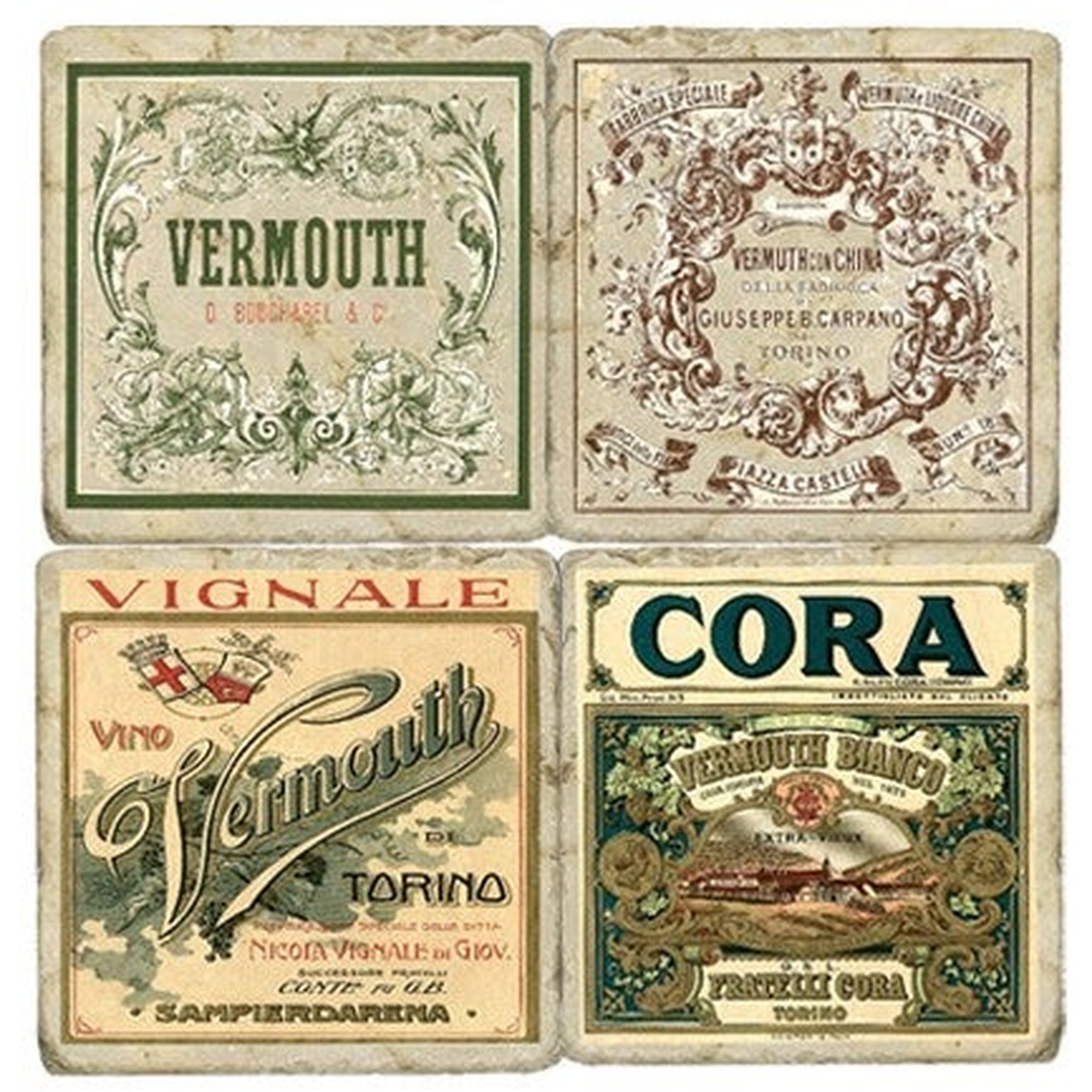 Vermouth Series Set/4 Coasters
