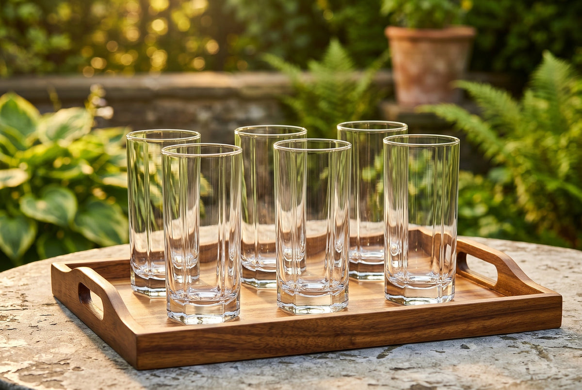 Highball Glasses, Set of 6, 440 ml (14.9 oz) Tall Drinking Glasses – Tango