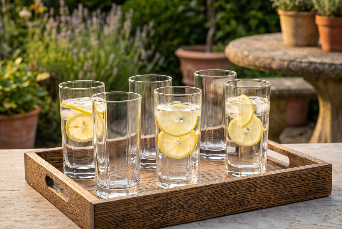 Highball Glasses, Set of 6, 440 ml (14.9 oz) Tall Drinking Glasses – Tango