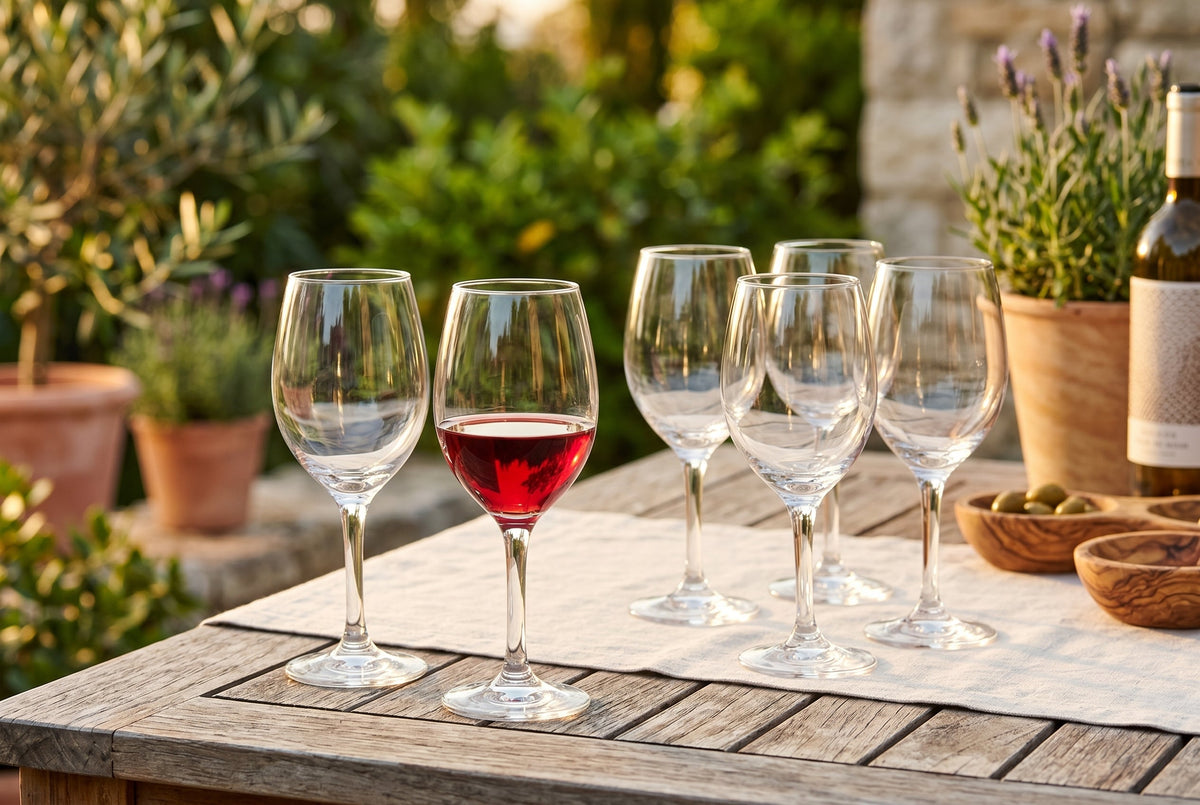 Wine Glasses, Set of 6, 310 ml (10.5 oz) Goblets – Maldive