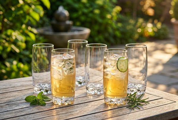 Highball Glasses, Set of 6, 387 ml (13.1 oz) Tall Drinking Glasses – Sylvana