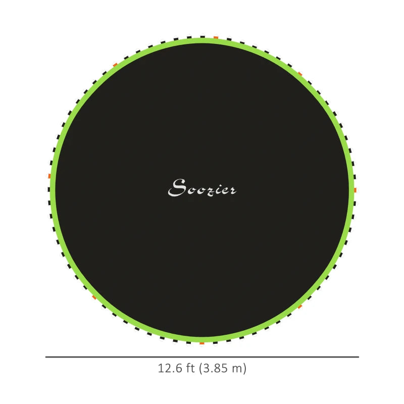 Soozier Trampoline Replacement Mat, Fits 14' Trampoline w/ 80 V-Hooks & 5.5" Springs (Spring & Frame not Included), Green