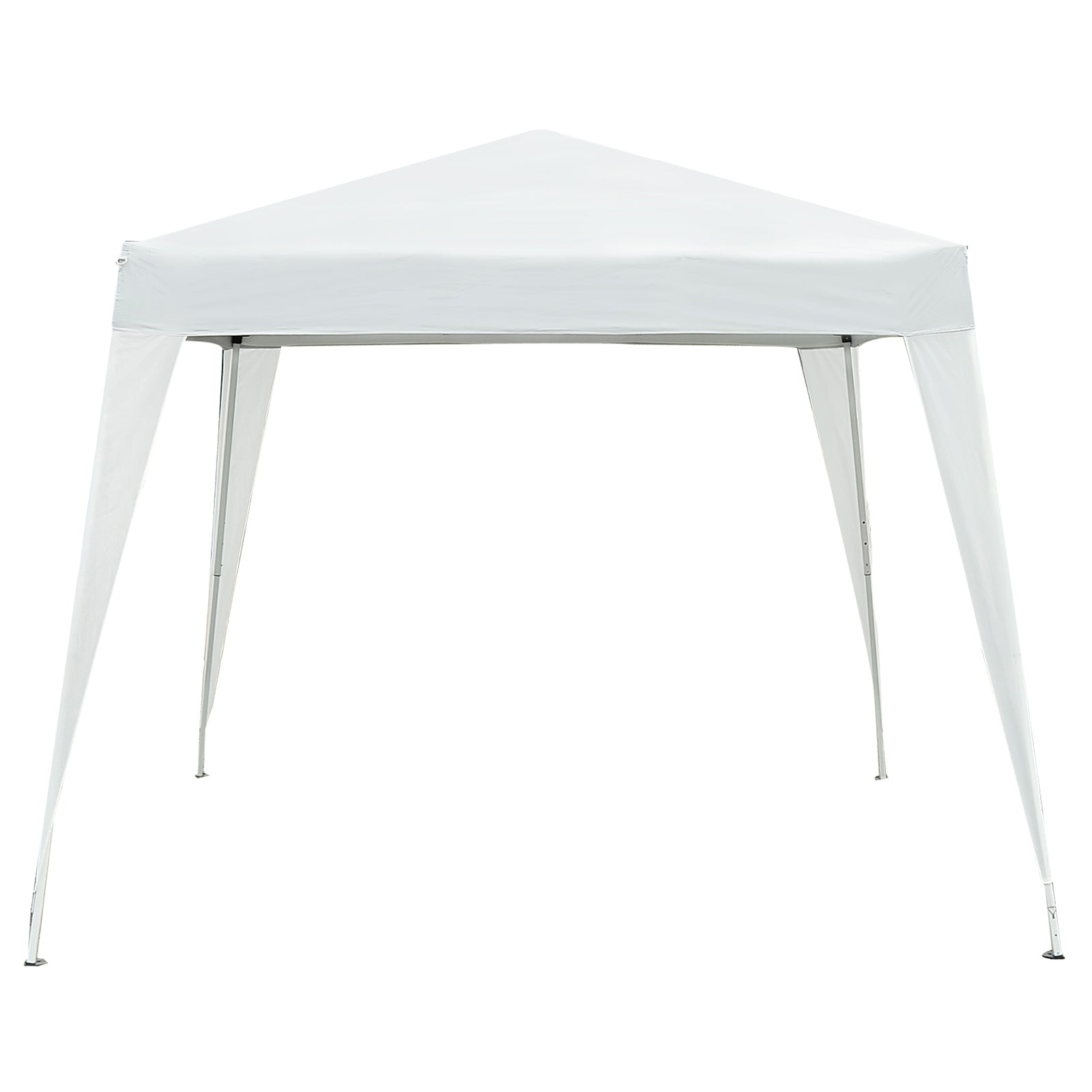 Outsunny 10' x 10' x 8' Outsunny Arbor Barnum Folding Pop-up Garden Gazebo w/ Transport Bag-White