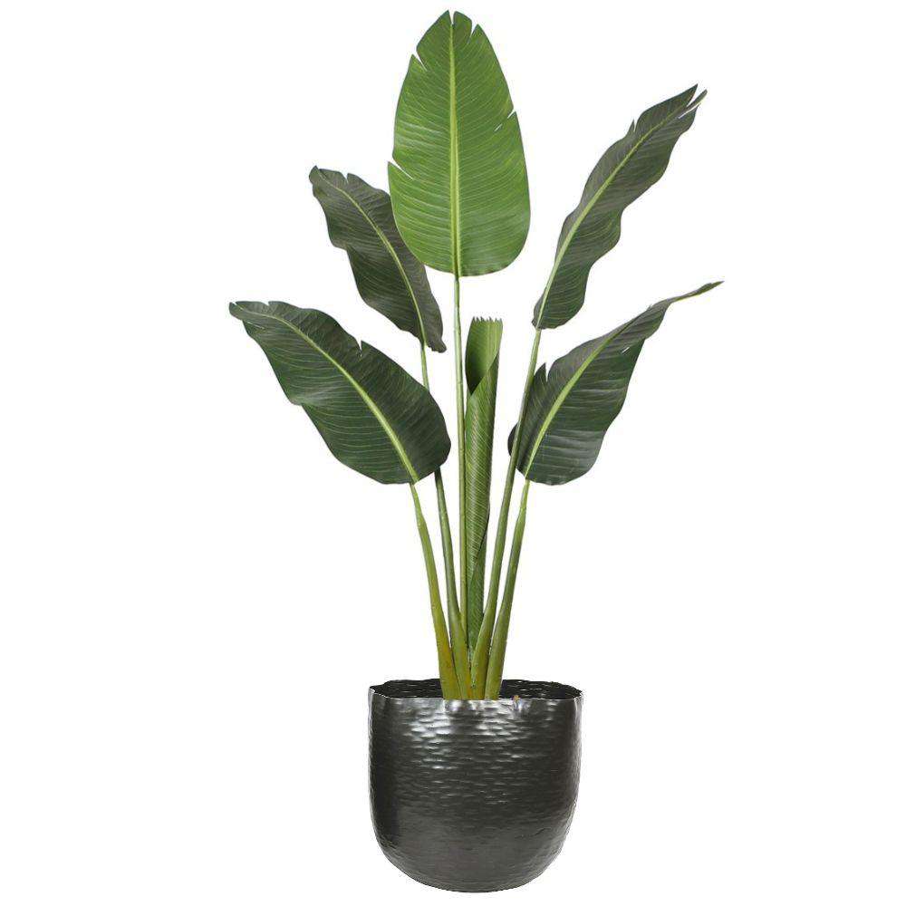 Ponche - Brass Black Basket Planter