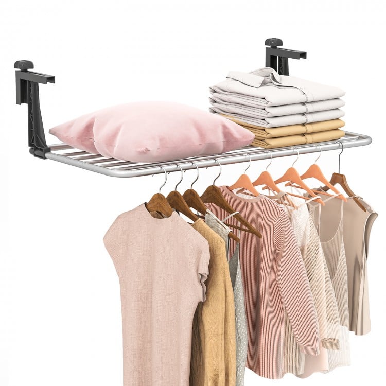 Portable Clothes Drying Rack Aluminum Towel Rack with Adjustable and Foldable Brackets