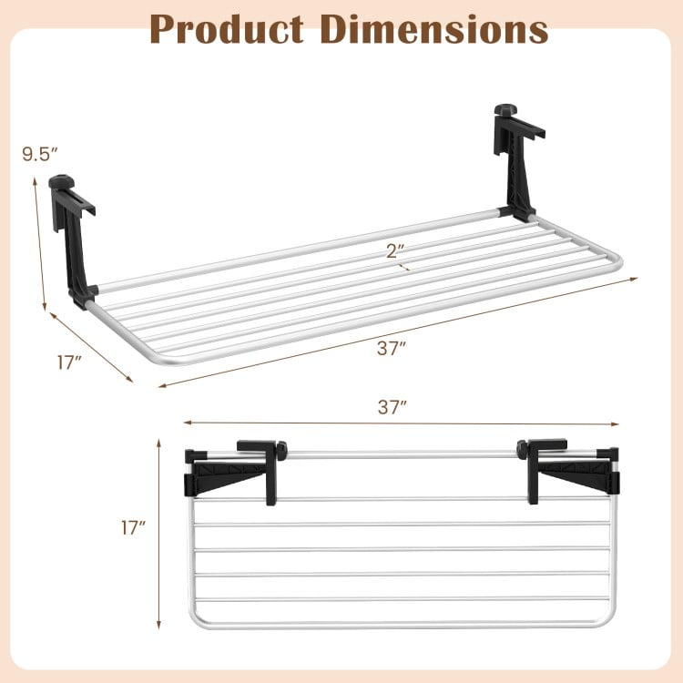 Portable Clothes Drying Rack Extendable Radiator Clothes Airer with Robust Aluminum Frame