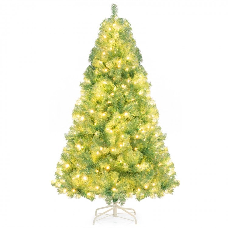 6 ft Pre-Lit Tinsel Christmas Tree Artificial Xmas Tree Home Office Party Seasonal Holiday Decoration