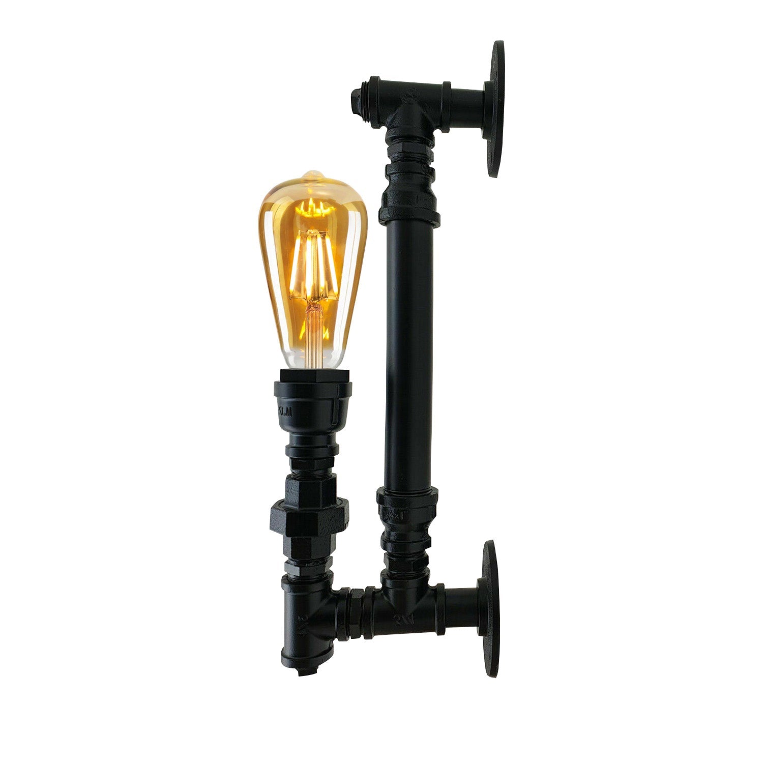 Industrial Black Wall Sconce pipe light~1622