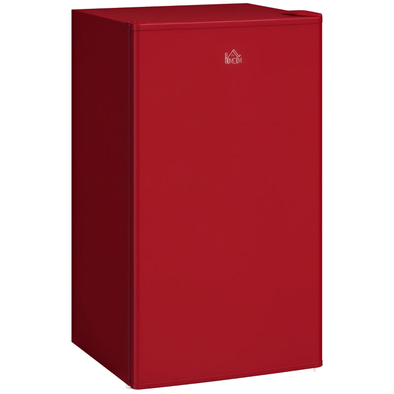 Compact Refrigerator, Mini Fridge with Freezer, Adjustable Shelf, Mechanical Thermostat and Reversible Door, Red
