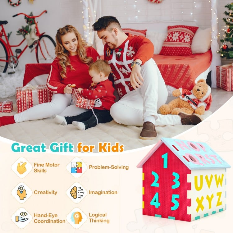 Puzzle Floor Mats with Interlocking Alphabet and Number for Kids
