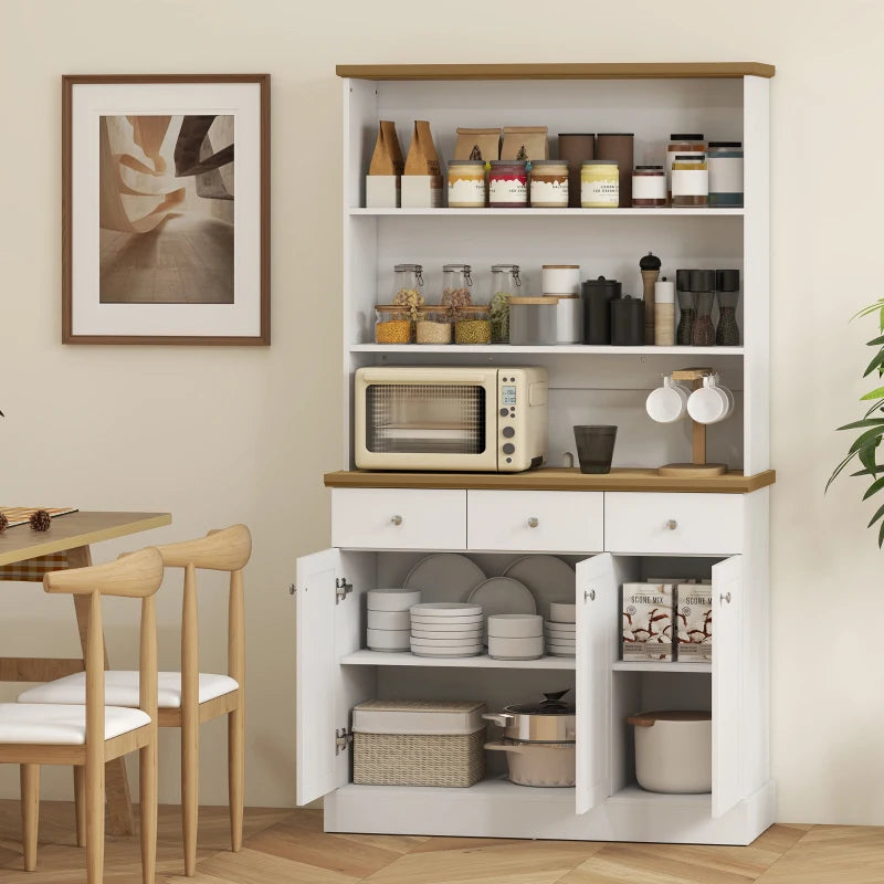 Kitchen Pantry Buffet Server Hutch Storage Sideboard Bookcase with Drawers & Cabinets for Living Room Cabinet Console