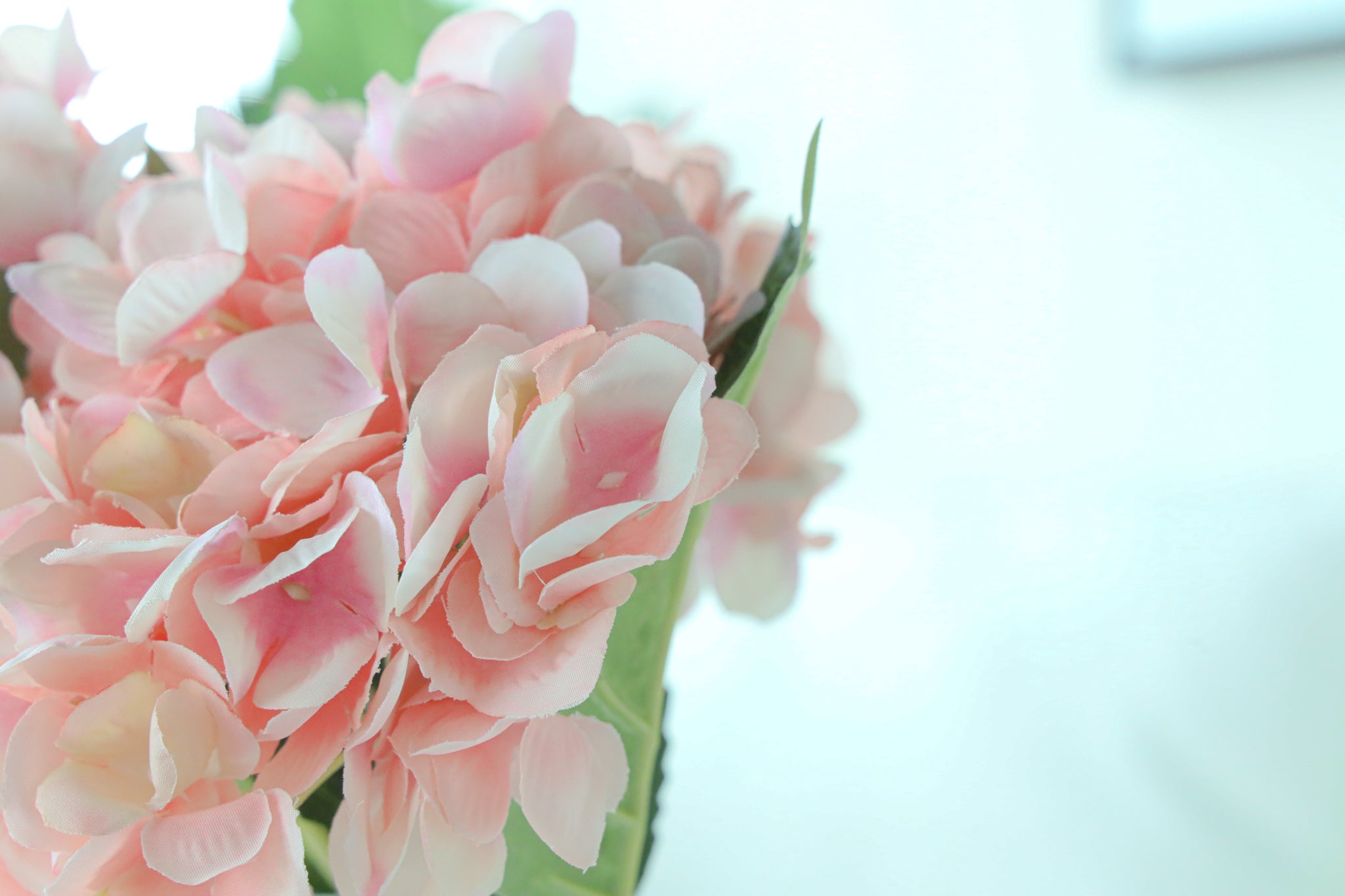 Beverly Artificial Pink Hydrangea Bouquet 18'' X 8'' (Set Of 3)