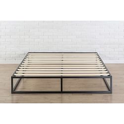 Queen size Modern 10-inch Low Profile Metal Platform Bed Frame with Wood Slats - Free Shipping