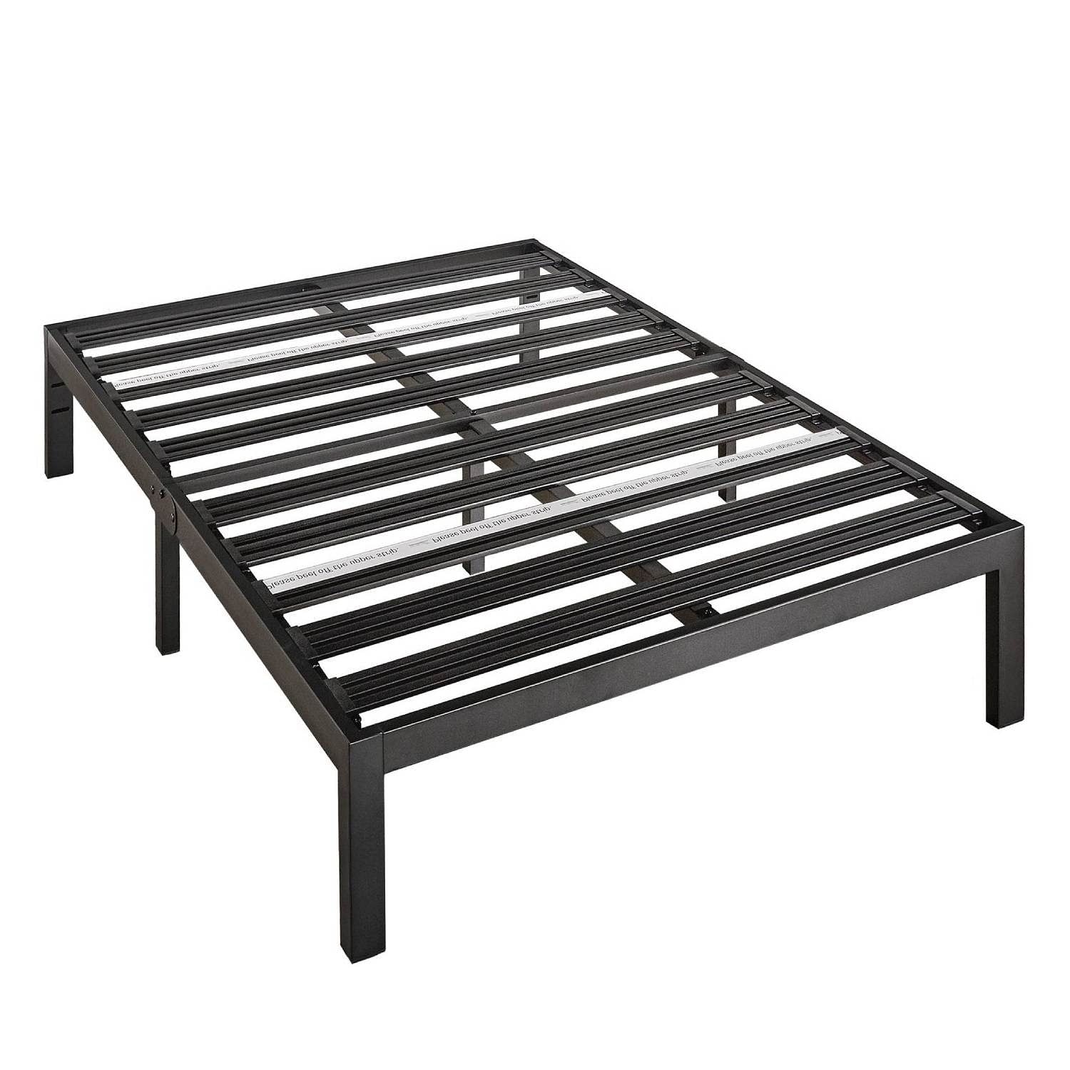 Queen size Metal Platform Bed Frame with 3.86 inch Wide Heavy Duty Steel Slats - Free Shipping