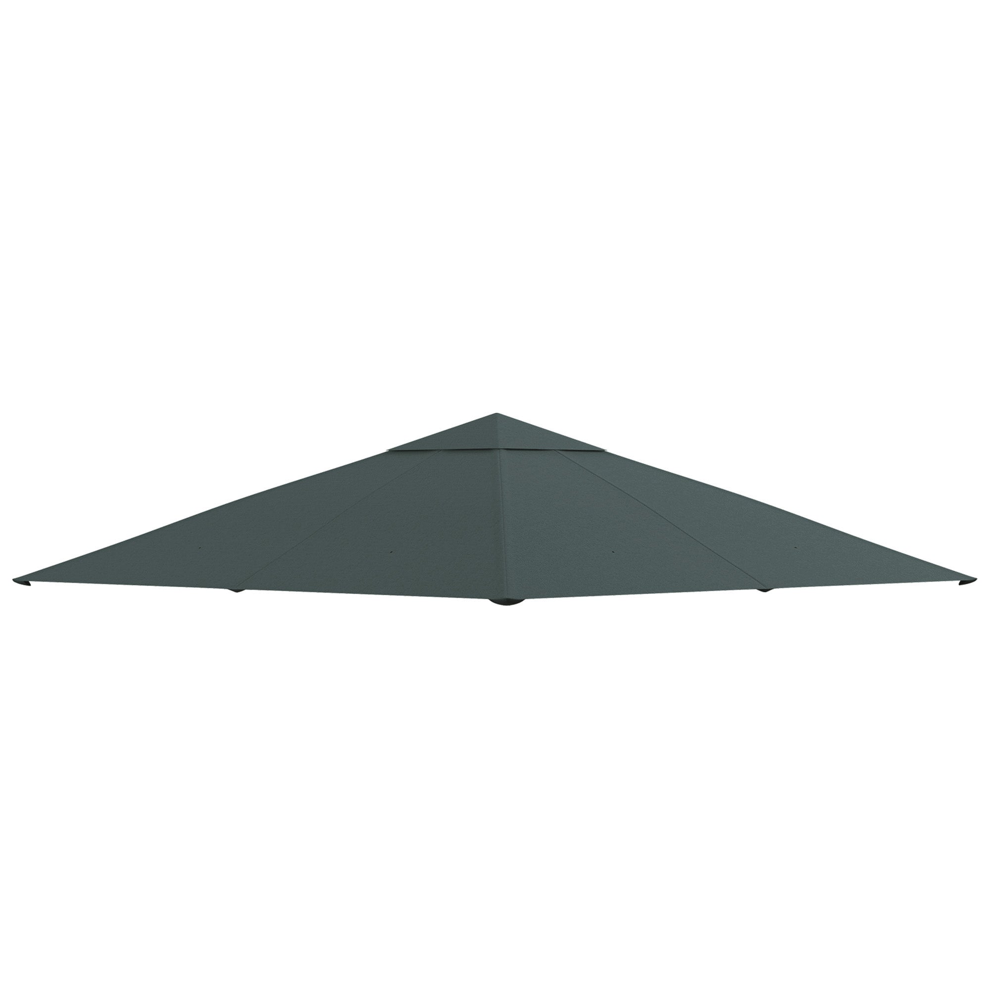 Outsunny 9.84x9.84' Square Gazebo Canopy Replacement, UV Protection Sun Shade Cover, Grey