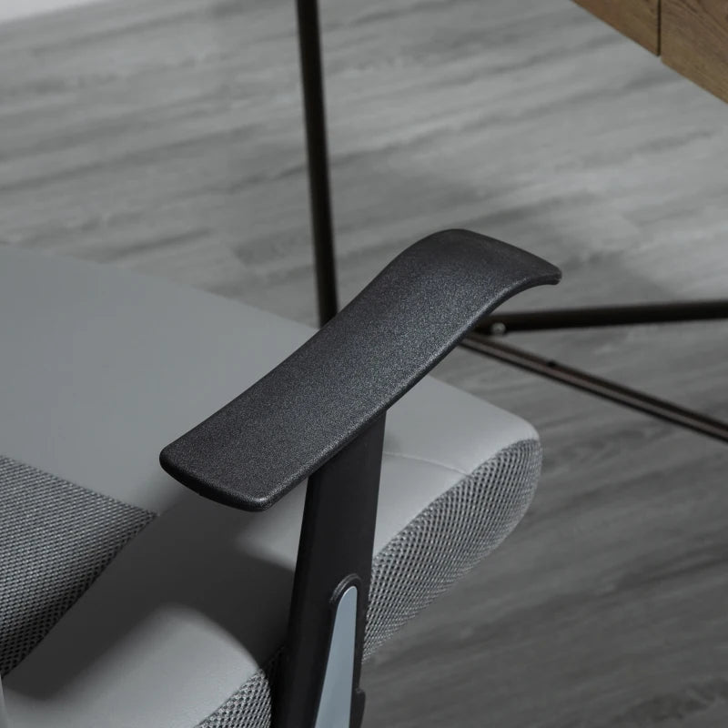 Office Chair High Back Mesh Ergonomic Computer Desk Seat Thick Padded Headrest with Armrest Office Grey