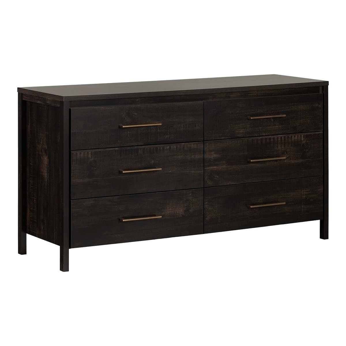 Modern Java 6 Drawer Double Dresser - Free Shipping