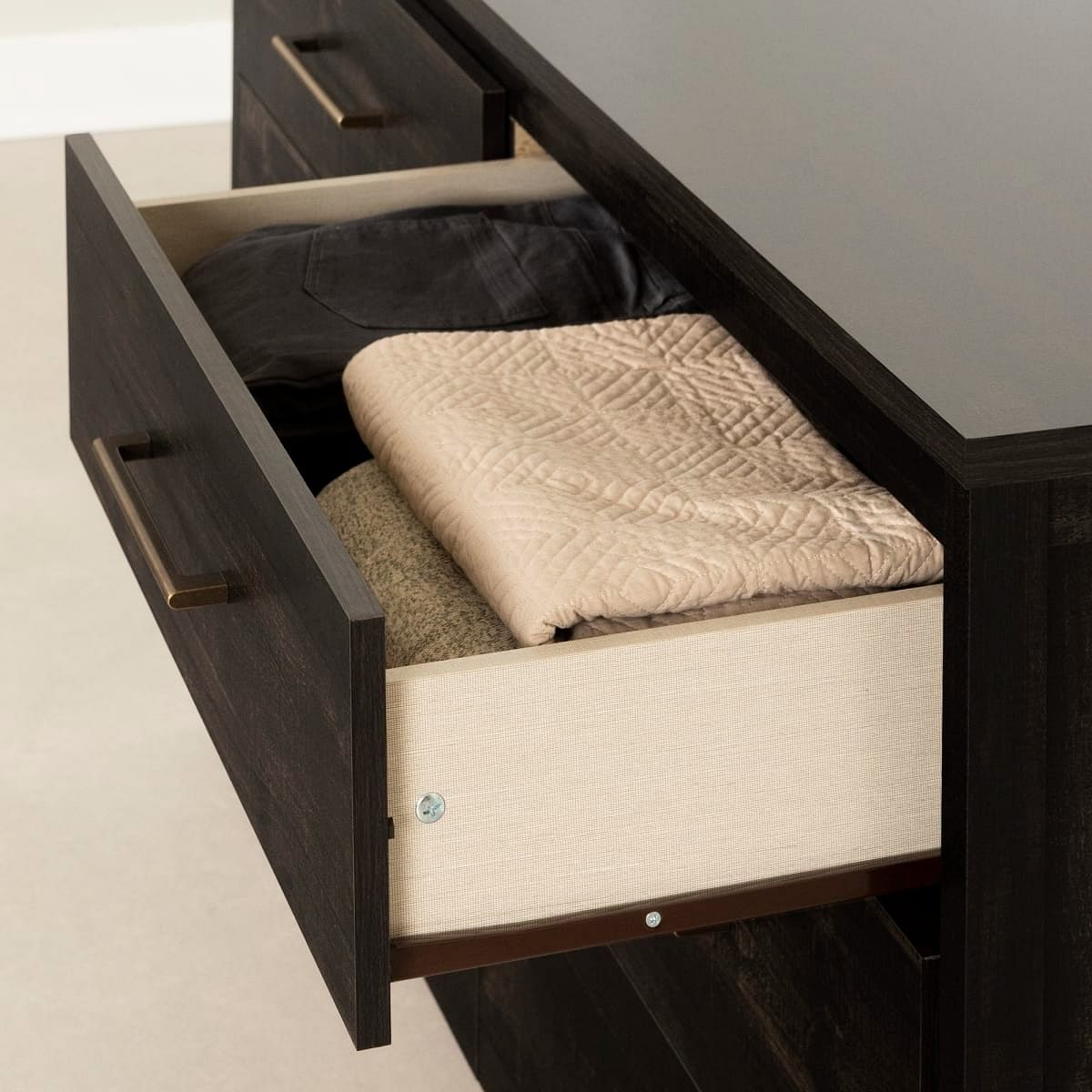 Modern Java 6 Drawer Double Dresser - Free Shipping