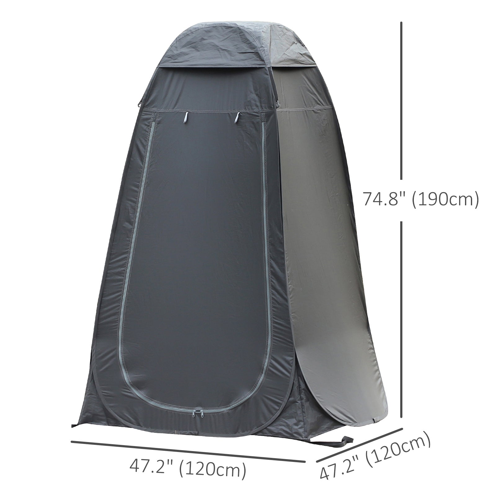 Outsunny Portable Pop Up Shower Tent Privacy Changing Room for Outdoor Dressing Fishing with Carry Bag Black