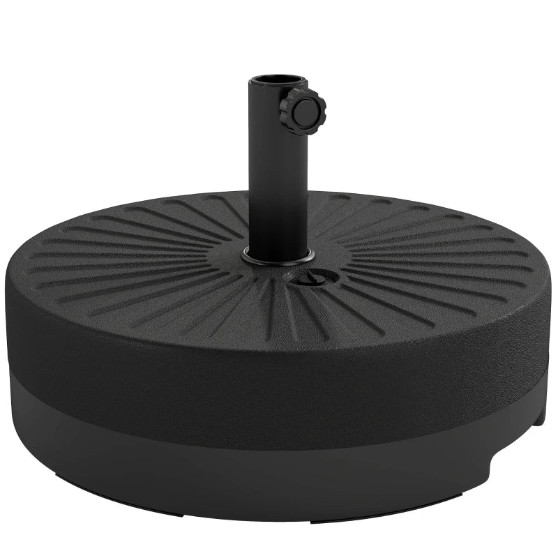 Fillable Umbrella Base, 20 inch Water Sand Filled Umbrella Stand, Fit 1.5"/1.9" Umbrella Pole