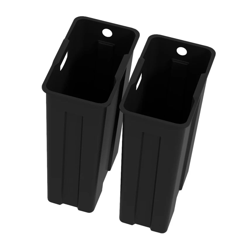 Dual Garbage Bin, Soft-Close Trash Can with Foot Pedal, 2 x 20 Liter Garbage Can with Removable Inner Buckets, Silver