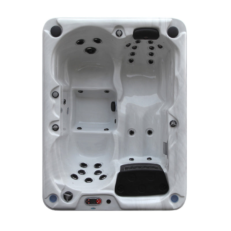 Montreal 3-Person Plug & Play Hot Tub | 29 Jets, Lounger, LED Lighting, Aromatherapy & Bluetooth