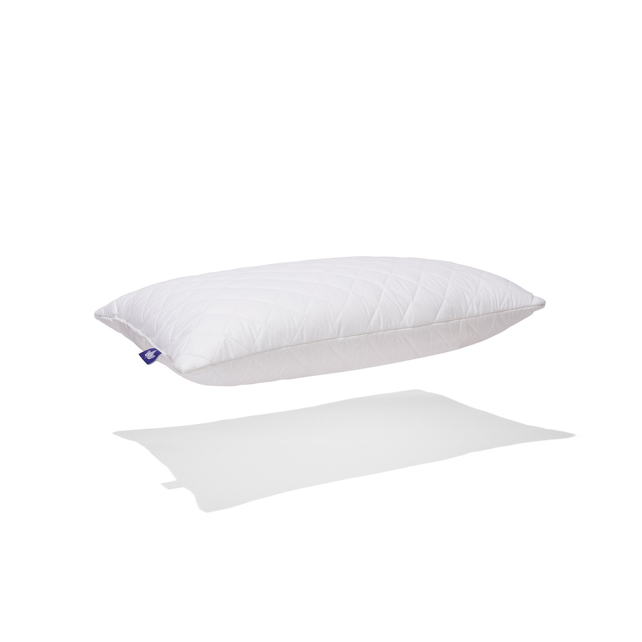 Quilted White Goose Feather Pillow