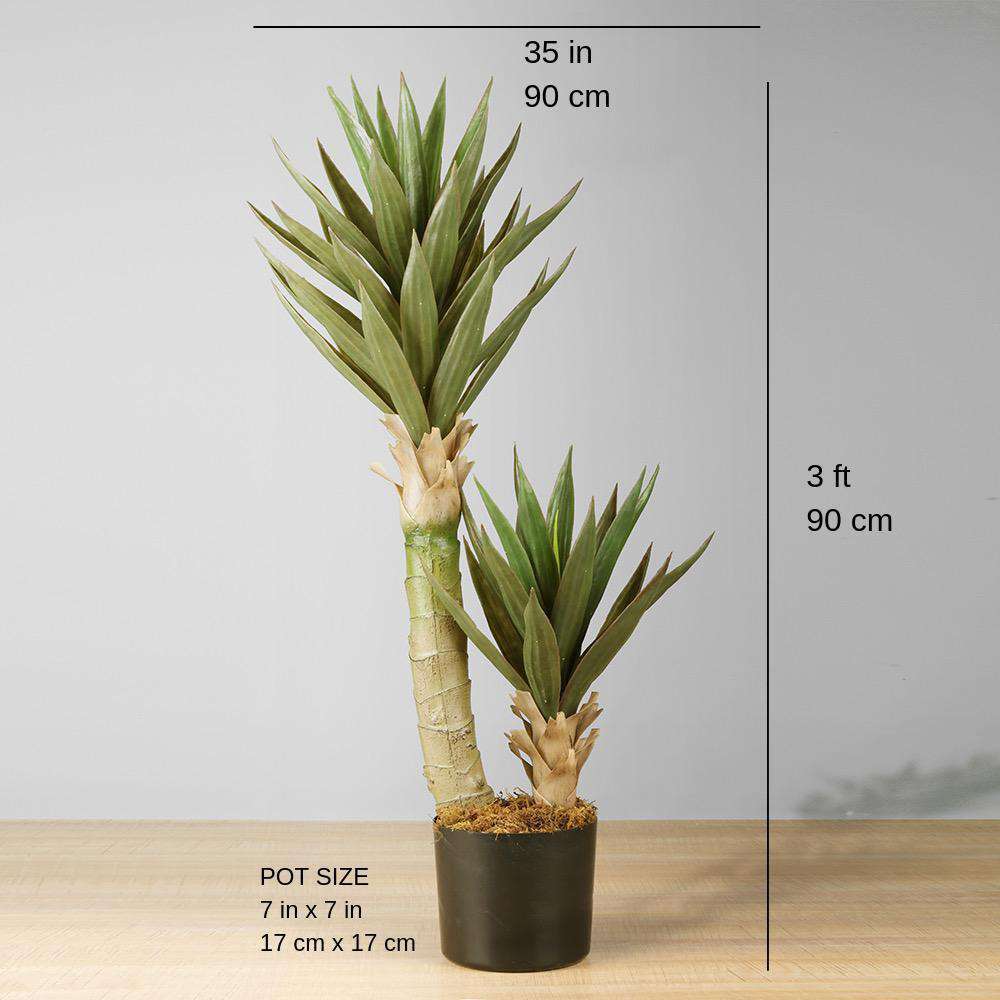 Remi Artificial Aloe Tree Potted Plant 3'