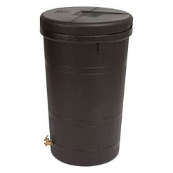 Dark Brown Single Spigot Eco 50-Gallon Rain Barrel - Free Shipping