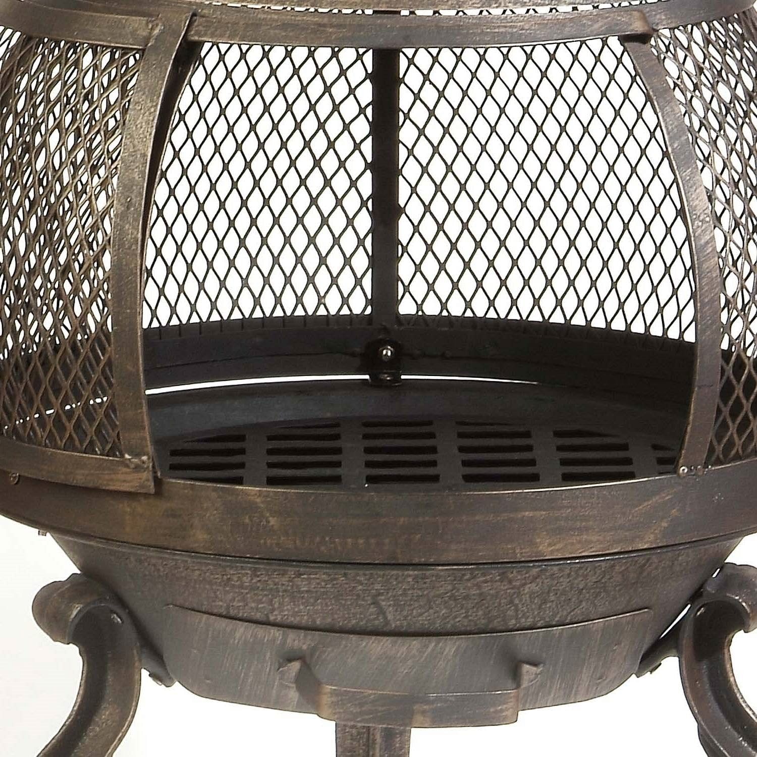 Rustic Outdoor Steel Cast Iron Chimenea Wood Fire Pit - Free Shipping
