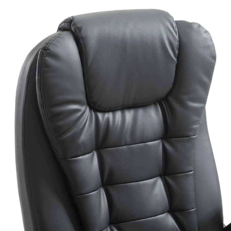 Executive Office Chairs Heated Massage High Back Reclining Office Chair Swivel Leather Adjustable Vibrating Furniture Black