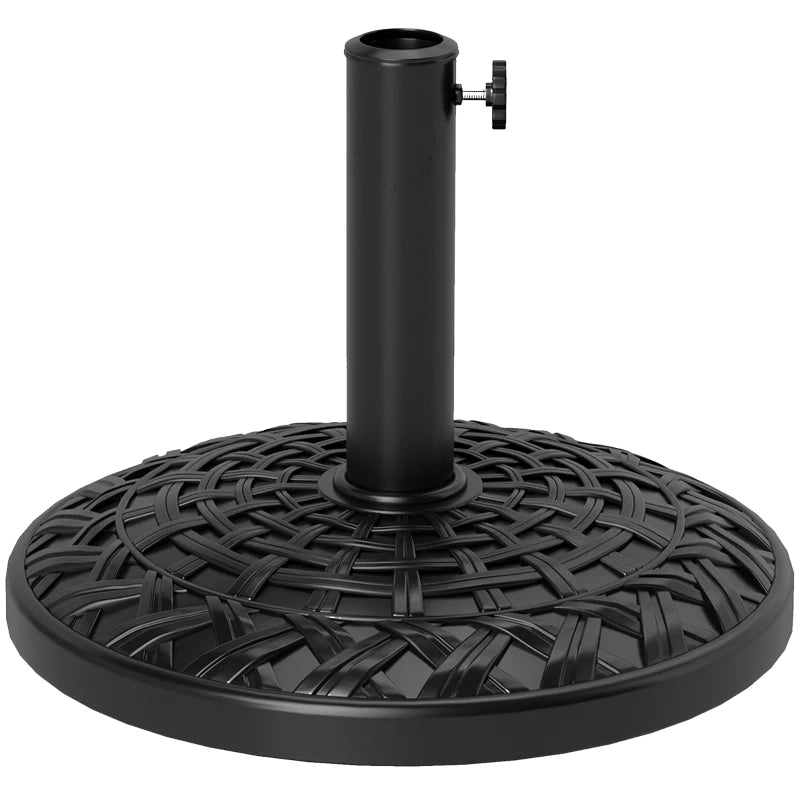Patio Umbrella Base, 26 lbs Concrete Heavy Duty Umbrella Stand, Round Patio Umbrella Holder, Φ18.7" x 12.6" H Black