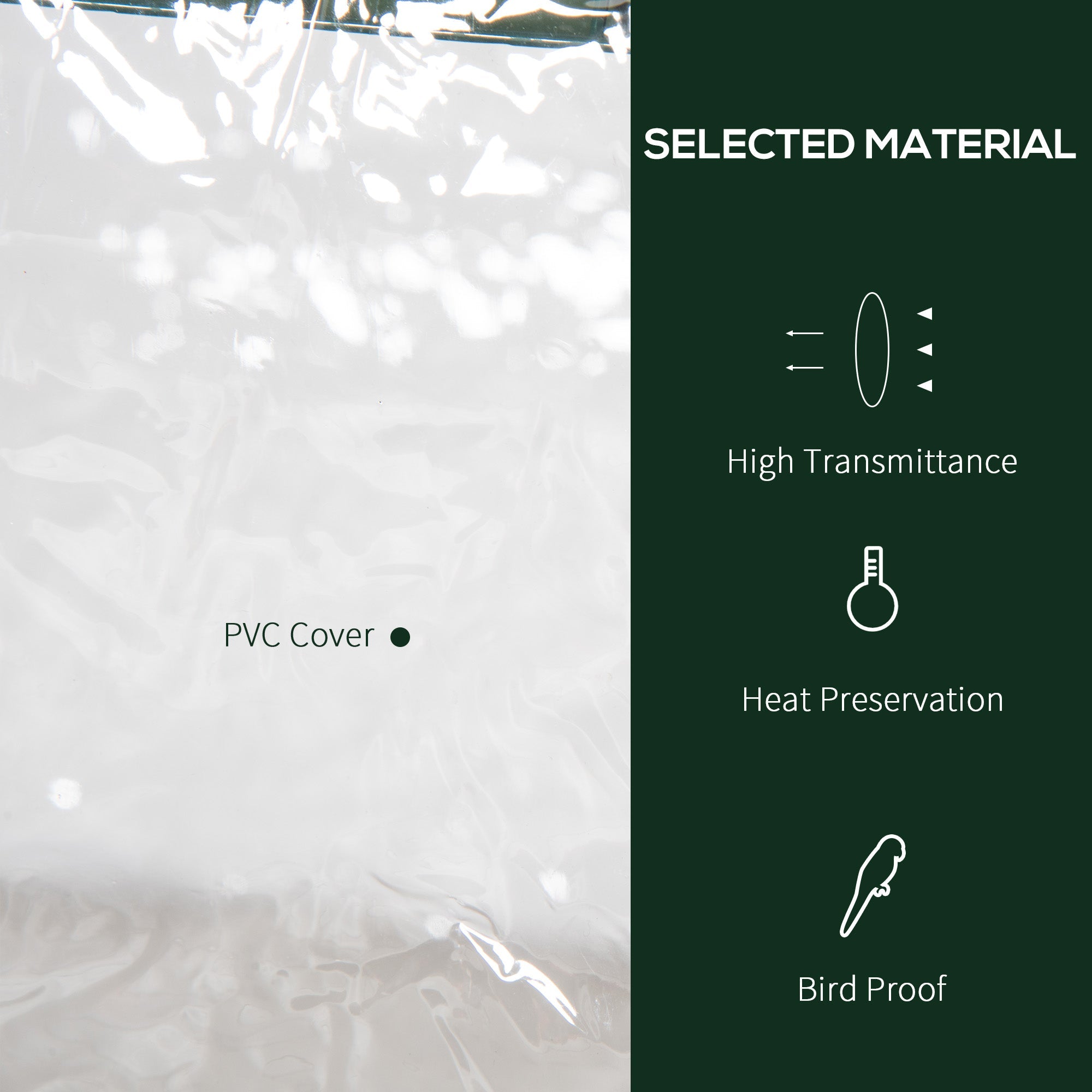 Outsunny 3-Tier Mini Greenhouse: 27"x19"x49" Portable Clear Plant House with Roll Up Door & Wire Shelves