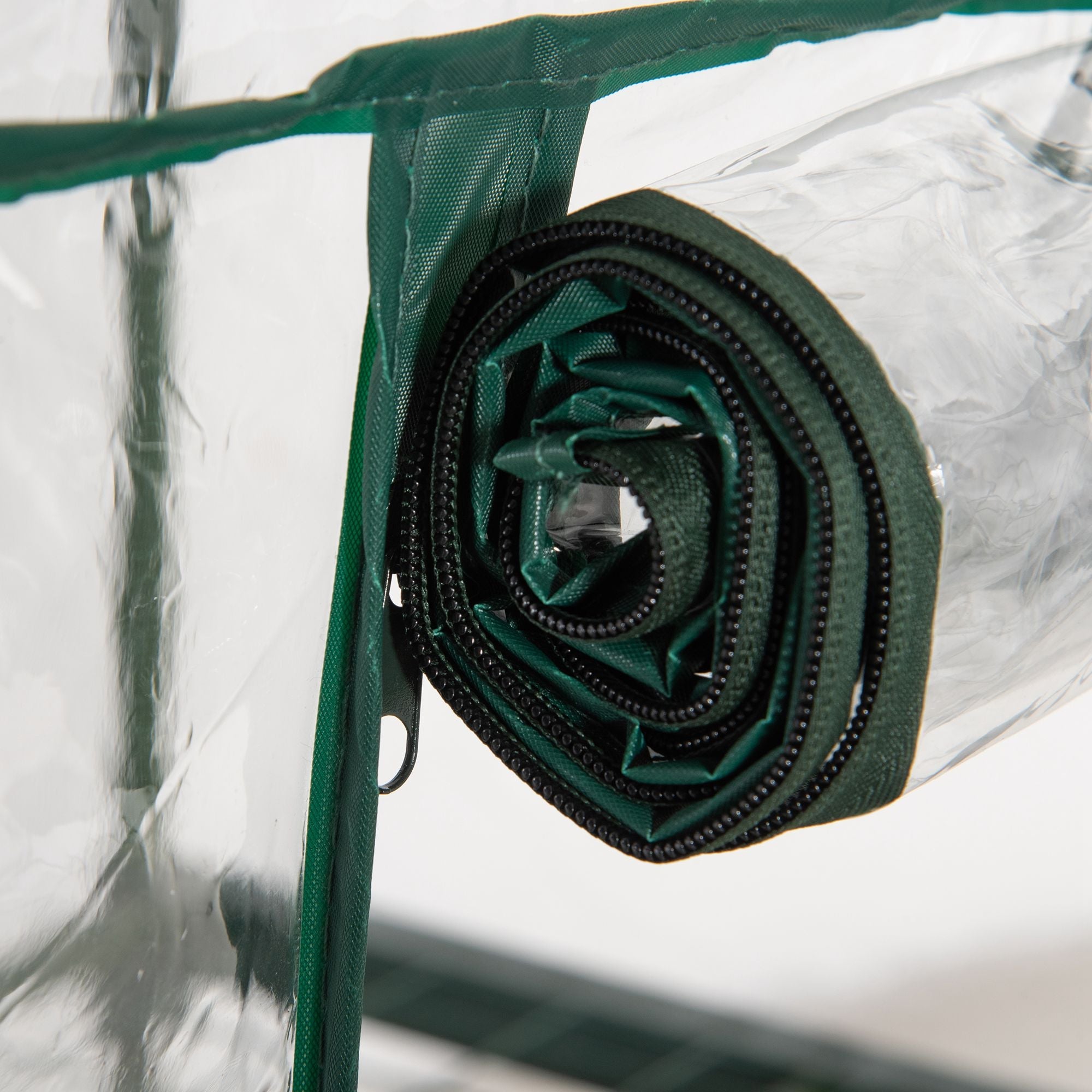 Outsunny 3-Tier Mini Greenhouse: 27"x19"x49" Portable Clear Plant House with Roll Up Door & Wire Shelves